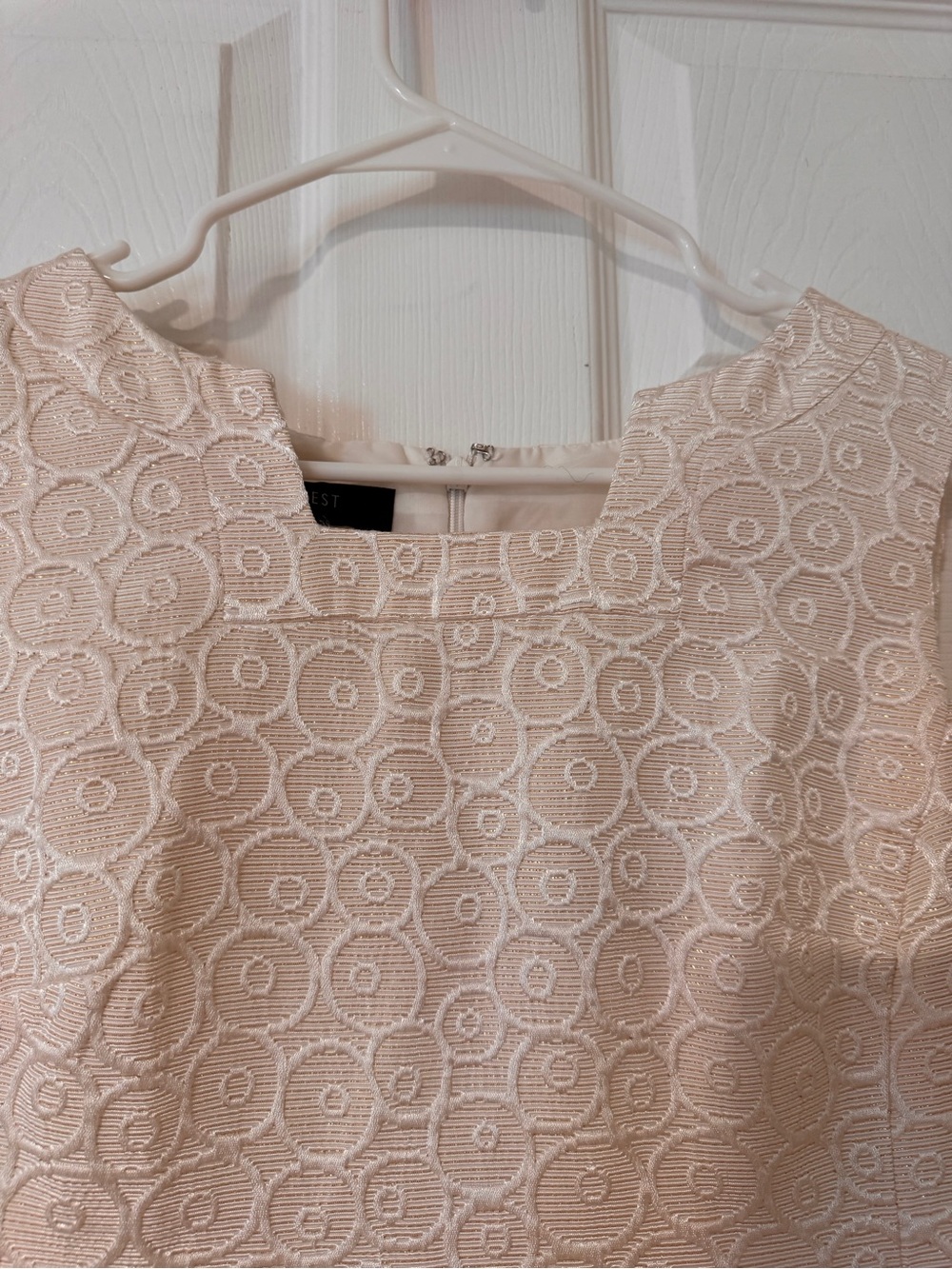 5/25$ Vintage Nine West Cream Textured Sheath Dress Size 6